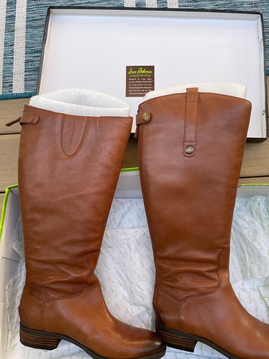Sam Edelman Shoes - Sam Edelman Women’s Tall Leather Riding Boots in Whiskey Brown Size 7.5